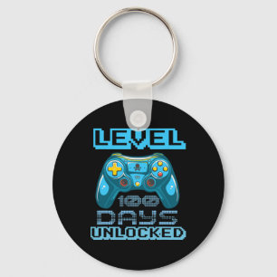 Level 100 Days Of School Unlocked Video Game Boys Key Ring