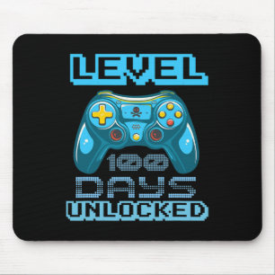 Level 100 Days Of School Unlocked Video Game Boys Mouse Mat