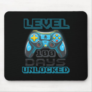 Level 100 Days Of School Unlocked Video Game Boys Mouse Mat
