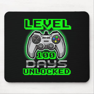 Level 100 Days Of School Unlocked Video Game Boys Mouse Mat