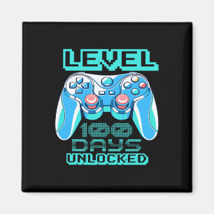 Level 100 Days Of School Unlocked Video Game Contr Magnet
