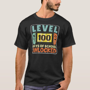 Level 100 Days Of School Unlocked Video Games Boys T-Shirt
