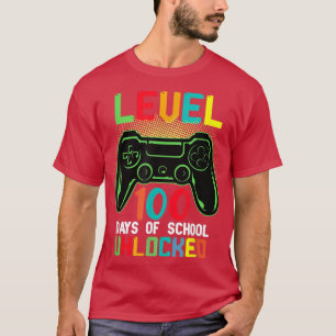 LEVEL 100 DAYS OF SCHOOL Video Game Teachers Stude T-Shirt