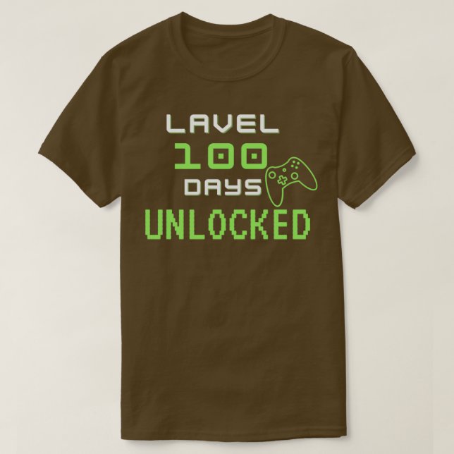 Level 100 Days Unlocked 8 T-Shirt (Design Front)