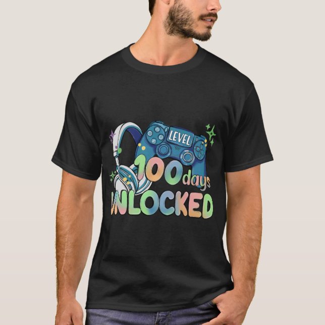 Level 100 Days Unlocked T-Shirt (Front)