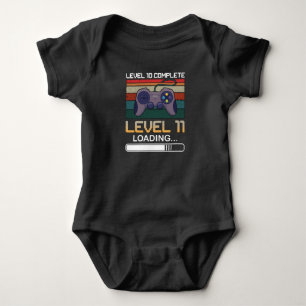 Level 10 Complete Level 11 Birthday Video Game Baby Bodysuit