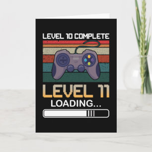 Level 10 Complete Level 11   Birthday Video Game Card