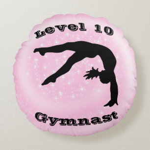Level 10 Gymnast Round Cushion