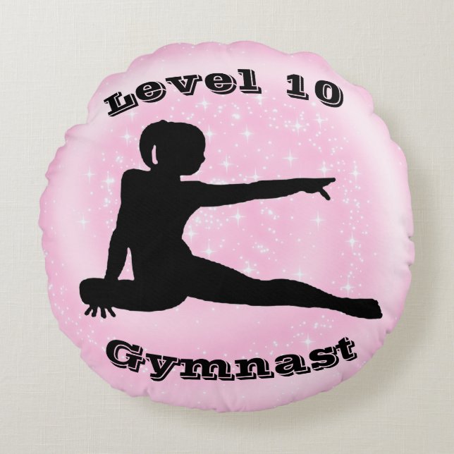 Level 10 Gymnast Round Cushion (Front)