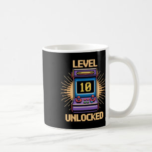 Level 10 Unlock Birthday Gamer 10 Year Old Video G Coffee Mug