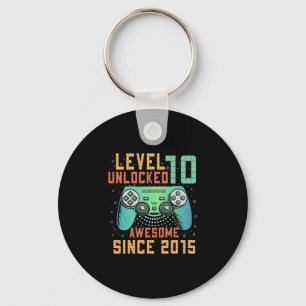 Level 10 Unlocked 10th Birthday 10 Year Old Boy Gi Key Ring