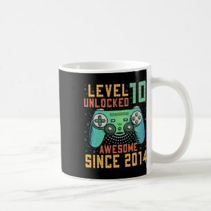 Level 10 Unlocked 10th Birthday 10 Year Old Gifts  Coffee Mug