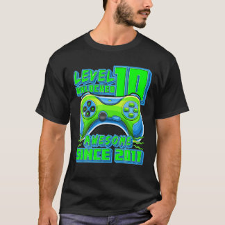 Level 10 Unlocked Awesome 2011 Video Game 10Th Bir T-Shirt