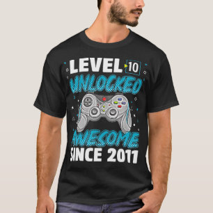 Level 10 Unlocked Awesome Since 2011 Video Game Bi T-Shirt