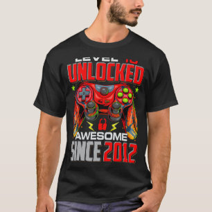Level 10 Unlocked Awesome Since 2012 10th Birthday T-Shirt