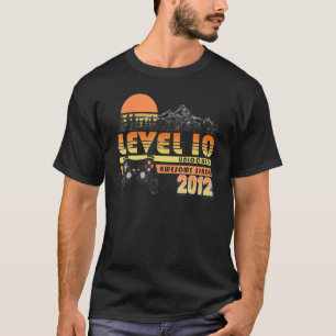 Level 10 Unlocked Awesome Since 2012 10th Birthday T-Shirt