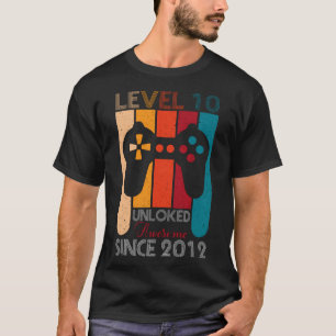 Level 10 Unlocked Awesome Since 2012 Vintage T-Shirt