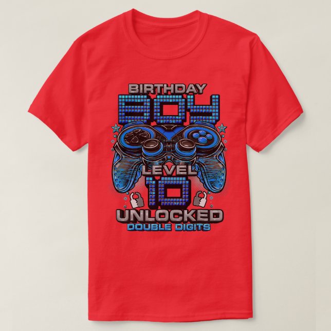Level 10 Unlocked Awesome Since 2013 10th Birthday T-Shirt (Design Front)