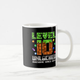 Level 10 Unlocked Awesome Since 2015 10th Pixel Ga Coffee Mug