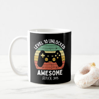 level 10 unlocked awesome since 2015 coffee mug