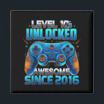 Level 10 Unlocked Awesome Since 2016 10th Birthday Magnet<br><div class="desc">Level 10 Unlocked Awesome Since 2016 10th Birthday Gaming</div>