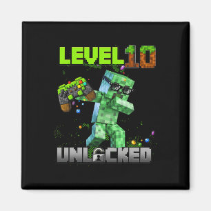 Level 10 Unlocked - Birthday Boy Pixel Gamer 10th  Magnet