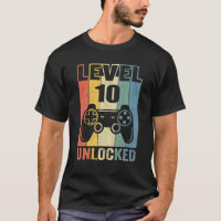 Level 10 Unlocked Funny Video Gamer 10Th Birthday