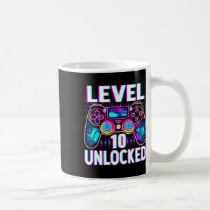 Level 10 Unlocked Shirt Funny Video Gamer Geek 10t Coffee Mug