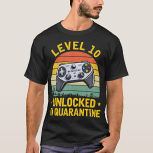 Level 10 Unlocked Video Gamer 10th 2010 Birthday Q T-Shirt