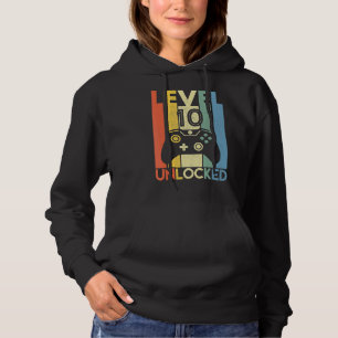 Level 10 Unlocked Video Gamer 10th Birthday Hoodie