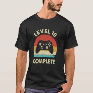 Level 10th Complete Retro 10 Year Wedding Anniver T-Shirt