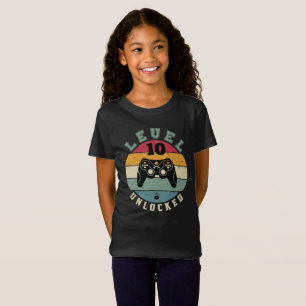 Level 10th Unlocked Gamer Birthday Gift T-Shirt