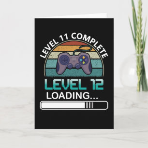 Level 11 Complete Level 12   Birthday Video Game Card