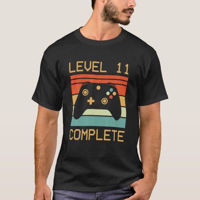 Level 11 Complete Video Gamer - 11Th Wedding Anive T-Shirt (Front)