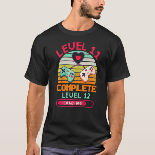 Level 11 Complete Video Games 11th Wedding Anniver T-Shirt
