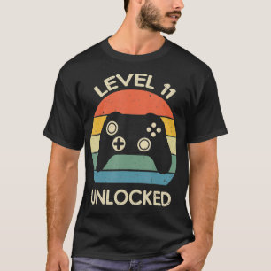 Level 11 Unlocked 11th Gaming Birthday Controller T-Shirt