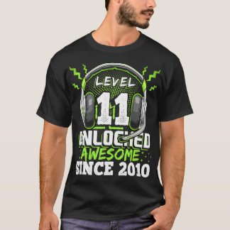 Level 11 Unlocked Awesome 2010 Video Game 11th Bir T-Shirt