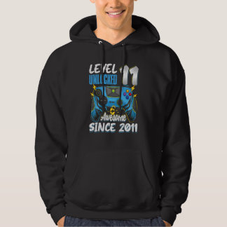 Level 11 Unlocked Awesome 2011 11th Birthday Boy V Hoodie