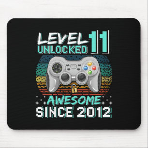 Level 11 Unlocked Awesome 2012 Video Game 11th Bir Mouse Mat