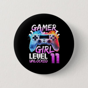 Level 11 Unlocked Awesome 2014 Video Game 11th Bir 6 Cm Round Badge