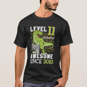 Level 11 Unlocked Awesome Since 2010 11 Year Gamer T-Shirt