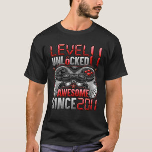 Level 11 Unlocked Awesome Since 2011 11Th Birthday T-Shirt