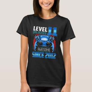 Level 11 Unlocked Awesome Since 2012 Gaming 11th B T-Shirt