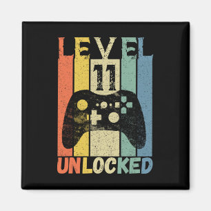 Level 11 Unlocked Birthday Shirt Gamer Shirt Boys Magnet