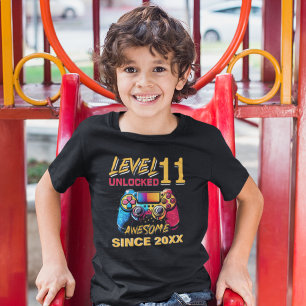 Level 11 Unlocked - Fun Birthday 11 Gamer T-Shirt