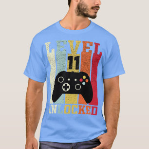 Level 11 Unlocked Funny Video 11th Birthday Gift T-Shirt