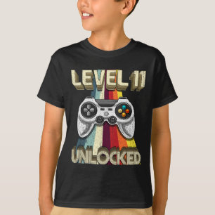 Level 11 Unlocked Retro Video Game 11th Birthday G T-Shirt