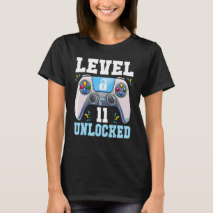 Level 11 Unlocked Video Game 11th Birthday Gamer B T-Shirt