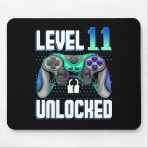 Level 11 Unlocked Video Game 11th Birthday Gamer G Mouse Mat