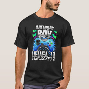 Level 11 Unlocked Video Game 11th Birthday Gamer   T-Shirt